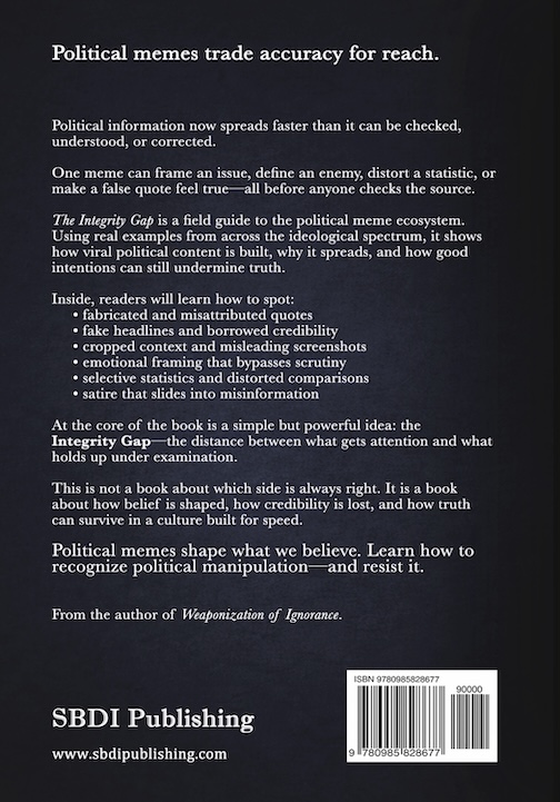 Back cover of The Integrity Gap